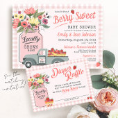 ベリー甘い農家市場シャワーおむつラッフル エンクロージャーカード