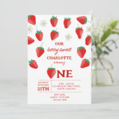 ベリー甘い1stバースデーストロベリーターニング 招待状 (スタンド正面)