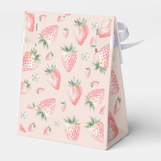 ベリー第1のイチゴ子供の誕生日 フェイバーボックス (裏面サイド)