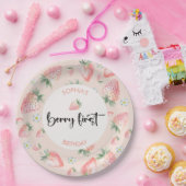 ベリー第1のイチゴ子供の誕生日 ペーパープレート (パーティー)