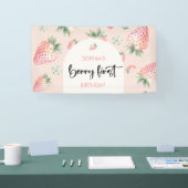 ベリー第1のイチゴ子供の誕生日 横断幕 (トレードショー)