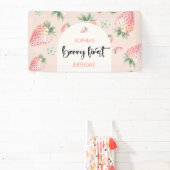 ベリー第1のイチゴ子供の誕生日 横断幕 (インサイチュ)