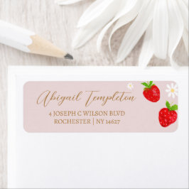 ベリー第1イチゴ誕生日住所 ラベル