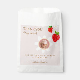 ベリー第1回イチゴ誕生日感謝してい写真 フェイバーバッグ