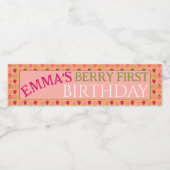 ベリー第1誕生日ウォーターボトルラベル ペットボトルラベル (シングルラベル)