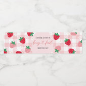 ベリー第1誕生日ウォーターボトルラベル ペットボトルラベル (シングルラベル)