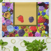 ベリー縁どキッチンタオル キッチンタオル (折り畳み)