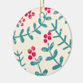 ベリー葉と セラミックオーナメント (左)