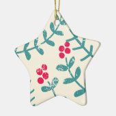 ベリー葉と セラミックオーナメント (左)