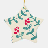 ベリー葉と セラミックオーナメント (裏面)