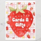 ベリー誕生日カードとギフトサイン (正面)