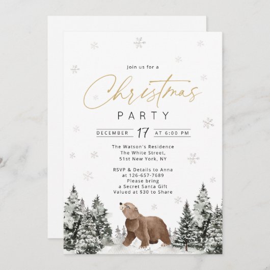 ベリー誕生日招待状、ブルーベリー1st誕生日 招待状 (正面/裏面)