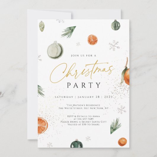 ベリー誕生日招待状、ブルーベリー1st誕生日 招待状 (正面)