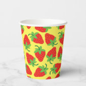 ベリー1歳の誕生日かわいいイチゴの子ども 紙コップ (裏面)