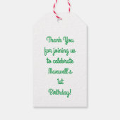 ベリー1歳の誕生日かわいいイチゴカラフルモダン ギフトタグ (裏面)