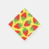 ベリー1歳の誕生日かわいいイチゴカラフルモダン スタンダードカクテルナプキン (角)