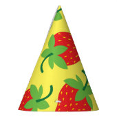 ベリー1歳の誕生日かわいいイチゴカラフルモダン パーティーハット (左)