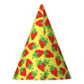 ベリー1歳の誕生日かわいいイチゴカラフルモダン パーティーハット (裏面)