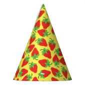 ベリー1歳の誕生日かわいいイチゴカラフルモダン パーティーハット (左)