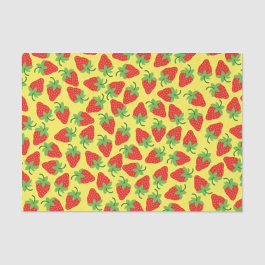 ベリー1歳の誕生日かわいいイチゴカラフルモダン 薄葉紙 (正面)