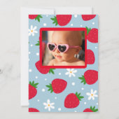 ベリー1歳の誕生日の招待状 招待状 (裏面)