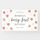 ベリー1歳の誕生日 |いちごファーストバナー 横断幕 (横)