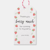 ベリー1歳の誕生日 |ストロベリ感謝していーギフトラベル ギフトタグ (正面)