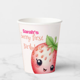 ベリー1歳の誕生日 紙コップ
