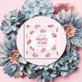 ベリー1stバースデーストロベリーファースト誕生日パーティー スタンダードカクテルナプキン