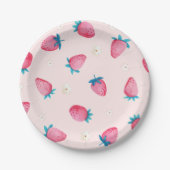 ベリー1stバースデーストロベリーファースト誕生日パーティー ペーパープレート (正面)