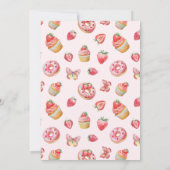 ベリー1stバースデーピンクスイートストロベリーガール 招待状 (裏面)