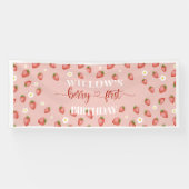 ベリー1st誕生日イチゴをテーマにしたバナー 横断幕 (横)