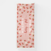 ベリー1st誕生日イチゴをテーマにしたバナー 横断幕 (縦)