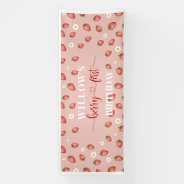 ベリー1st誕生日イチゴをテーマにしたバナー 横断幕