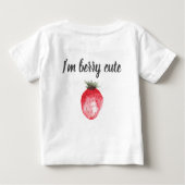 ベリー1st誕生日ストロベリーウォーター色 ベビーTシャツ (裏面)