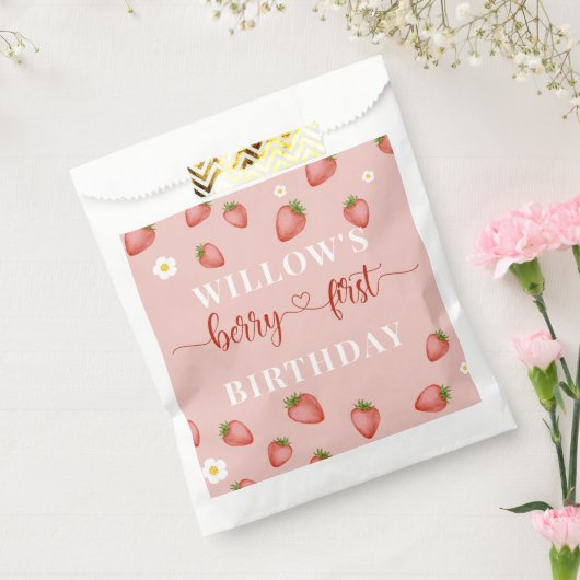 ベリー1st誕生日パーティーの好意 – Sweet Keepsakes フェイバーバッグ (封をした状態)