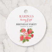 ベリー1st誕生日パーティーストロベリーフルーツ夏 フェイバータグ (裏面)