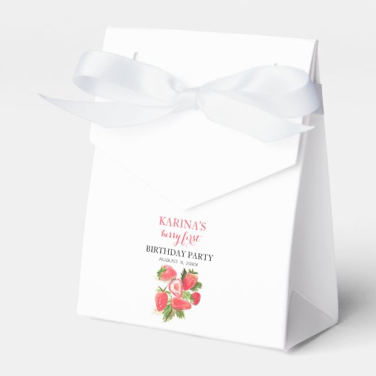 ベリー1st誕生日パーティーストロベリーフルーツ夏 フェイバーボックス (正面サイド)