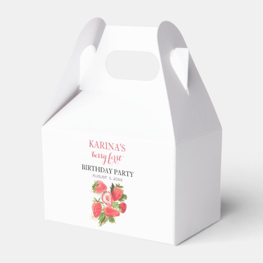 ベリー1st誕生日パーティーストロベリーフルーツ夏 フェイバーボックス (正面サイド)