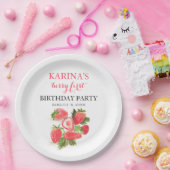 ベリー1st誕生日パーティーストロベリーフルーツ夏 ペーパープレート (パーティー)