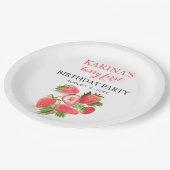 ベリー1st誕生日パーティーストロベリーフルーツ夏 ペーパープレート (アングル)