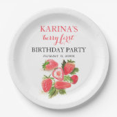 ベリー1st誕生日パーティーストロベリーフルーツ夏 ペーパープレート (正面)