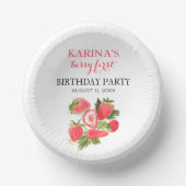 ベリー1st誕生日パーティーストロベリーフルーツ夏 ペーパーボウル (正面)