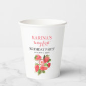 ベリー1st誕生日パーティーストロベリーフルーツ夏 紙コップ (正面)