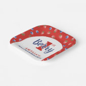 ベリー1st誕生日パーティーストロベリーブルーベリーレッド ペーパープレート (傾斜あり)