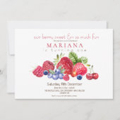 ベリー1st誕生日パーティーベリースウィート 招待状 (正面)