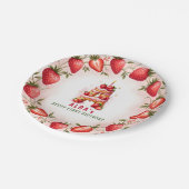 ベリー1st誕生日プレートレターAケーキデザイン ペーパープレート (アングル)