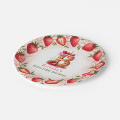 ベリー1st誕生日プレートレターBケーキデザイン ペーパープレート (アングル)