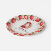 ベリー1st誕生日プレートレターDケーキデザイン ペーパープレート (アングル)