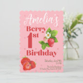 ベリー1st誕生日招待状 招待状 (スタンド正面)
